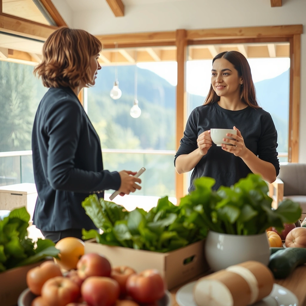 Holistic nutrition consultation in alpine setting